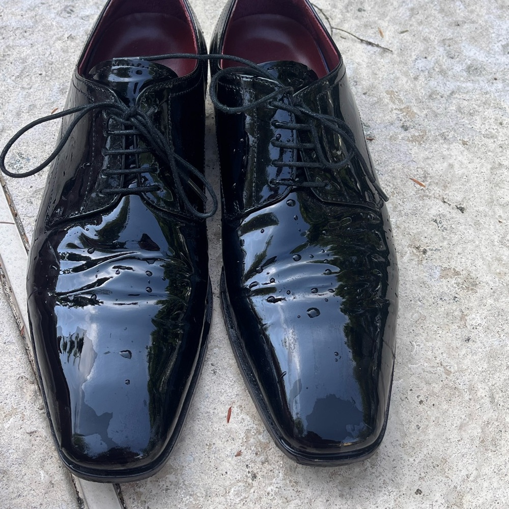 Hugo Boss Black Patent Leather Men's Shoes - Picture 4 of 6